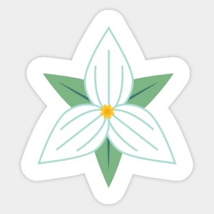 Cute Colorful Trillium Sticker